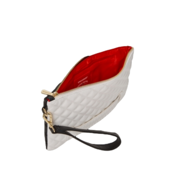 ๐SPRAYGROUND ๐Leveled Up SPLIT QUILT Shark Crossbody Clutch want it Now! - Picture 9 of 15